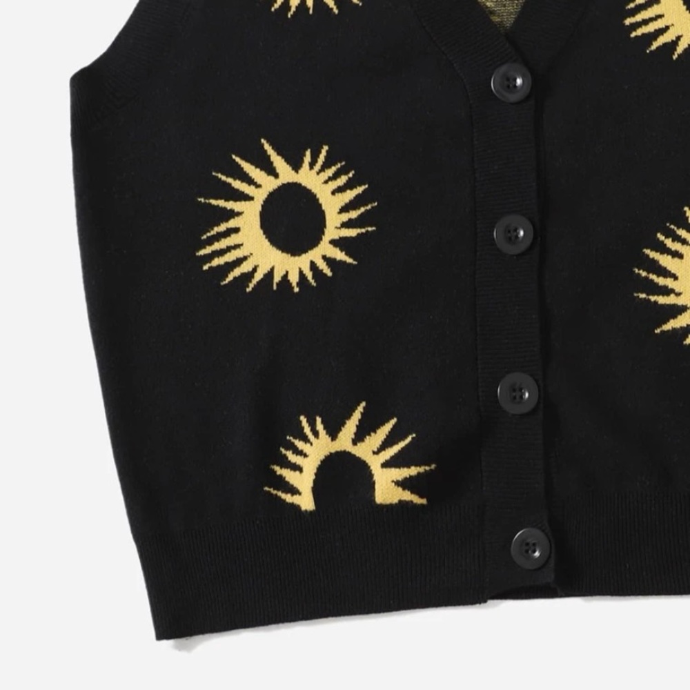 Sunshine Sweater Vest with Buttons - SHEIN Size 2XL - NWOT - Picture 4 of 5